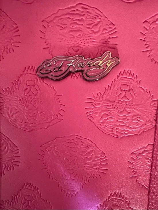 Ed Hardy Lizzy Tote- Pink - VEGAN LEATHER - Picture 8 of 9